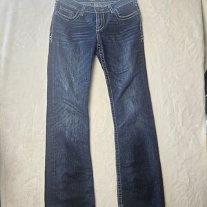 BKE Denim Buckle Jean Kate 29 Embellished pockets western rodeo ranch